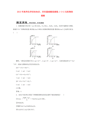 2013年高考化學(xué) 回扣知識、夯實基礎(chǔ)隨堂演練 1-3-2無機(jī)物的推斷