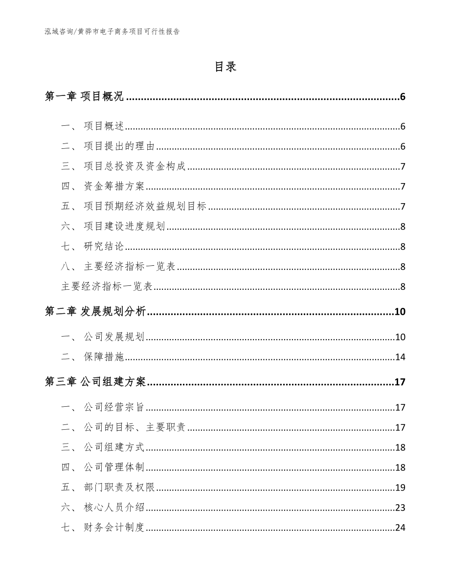 黄骅市电子商务项目可行性报告_第1页