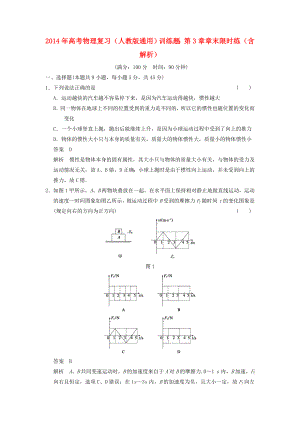 2014年高考物理復(fù)習(xí) 第3章 章末限時練訓(xùn)練題（含解析） 新人教版