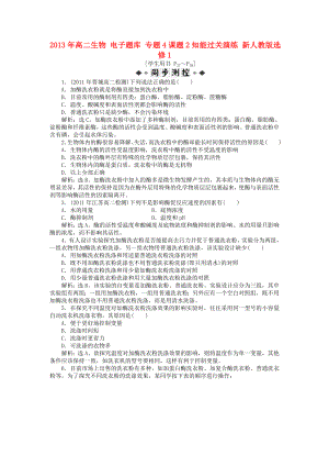 2013年高中生物 電子題庫 專題4課題2知能過關(guān)演練 新人教版選修1