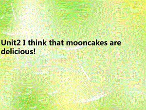 九年級英語全冊 Unit 2 I think that mooncakes are delicious課件