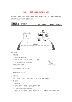 2014年高考物理復(fù)習(xí) 第7章 實(shí)驗(yàn)9 測(cè)定電源的電動(dòng)勢(shì)和內(nèi)阻訓(xùn)練題（含解析） 新人教版