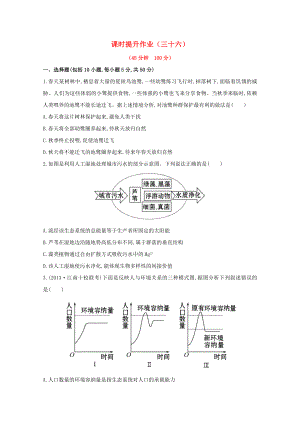 2014屆高三生物一輪 6生態(tài)環(huán)境的保護課時提升作業(yè) 新人教版必修3