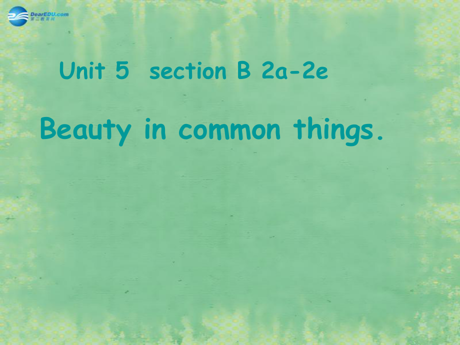 九年級(jí)英語(yǔ)全冊(cè) Unit 5 What are the shirts made of？Section B（2a-2e）課件_第1頁(yè)