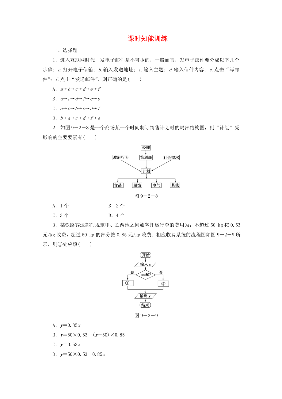 （廣東專用）2013高考數(shù)學總復習 9-2 課時跟蹤練習 文（含解析）_第1頁