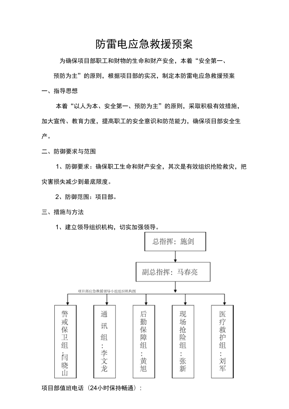 防雷应急预案(同名21286)_第1页