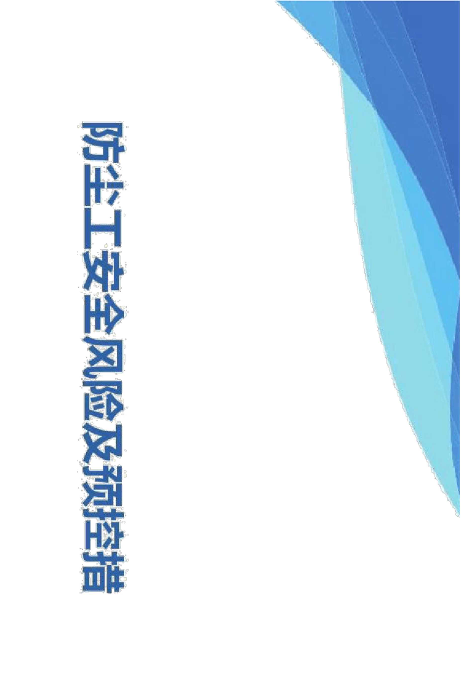 防尘工安全风险及预控措施示范文本_第1页