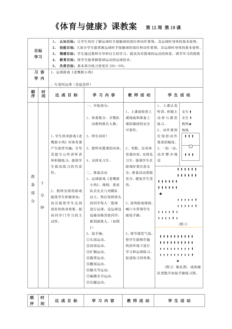 《體育與健康》課教案 第12周 第19課_第1頁(yè)