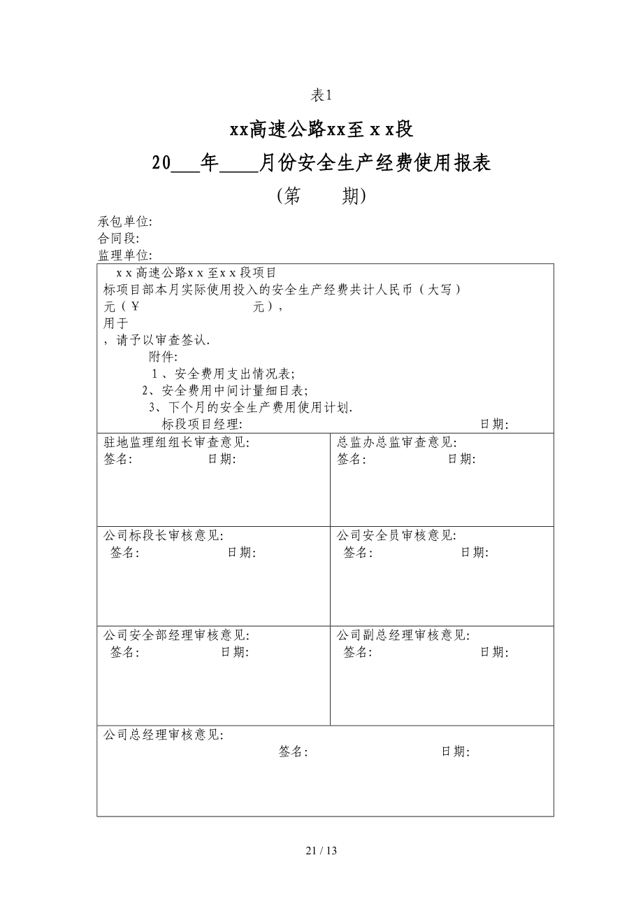 安全经费计量用表_第1页