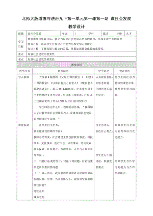 北師大版道德與法治九下第一單元第一課第一站 謀社會發(fā)展