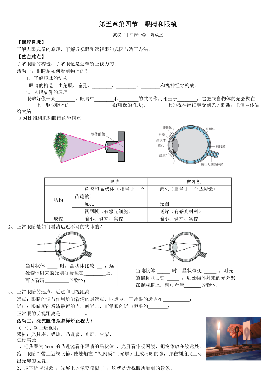 第五章第四節(jié) 眼睛和眼鏡_第1頁