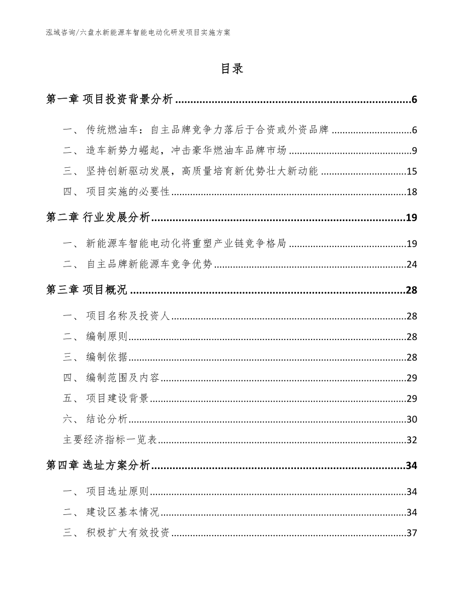 六盘水新能源车智能电动化研发项目实施方案_第1页