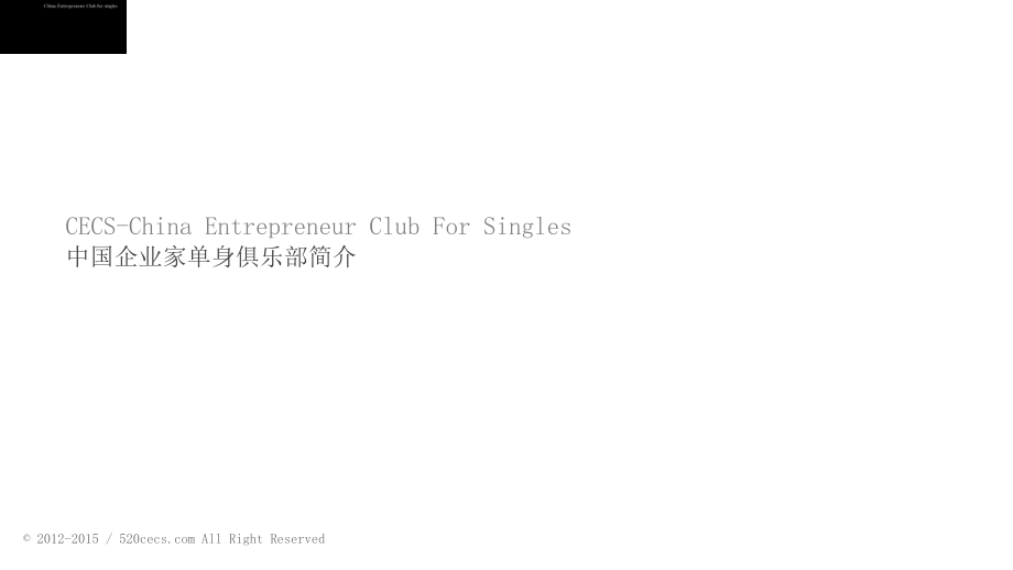 CECS-中国企业家单身俱乐部简介_第1页