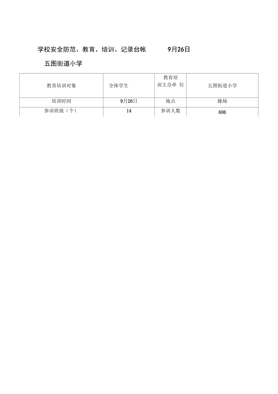 安全防范教育培训记录台帐_第1页