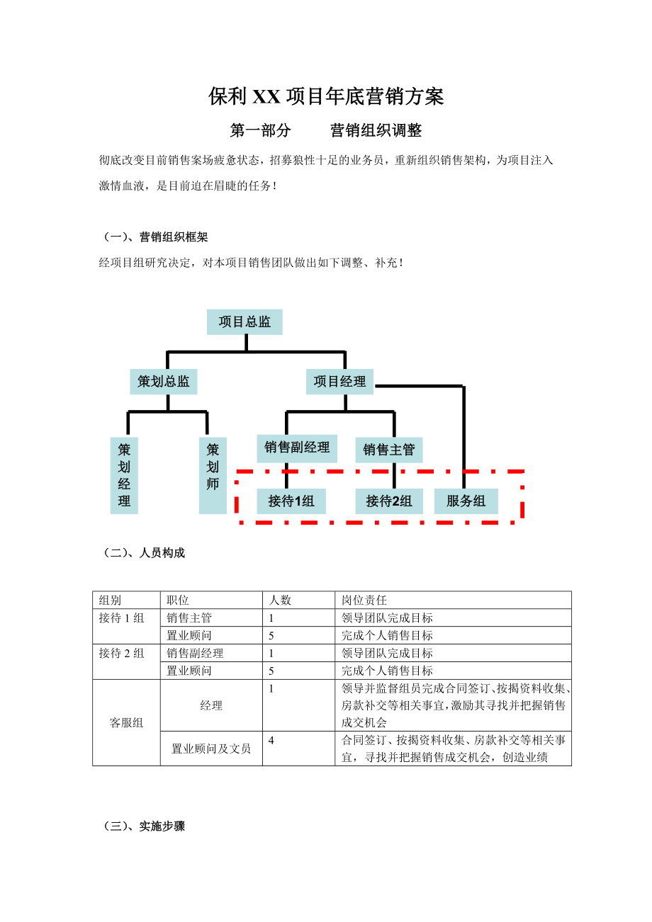 保利某项目年底营销方案_第1页