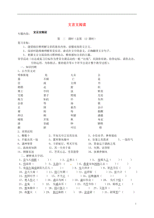 江蘇省東臺(tái)市頭灶鎮(zhèn)中學(xué)中考語(yǔ)文二輪復(fù)習(xí)課時(shí)方案 文言文閱讀（2） 蘇教版