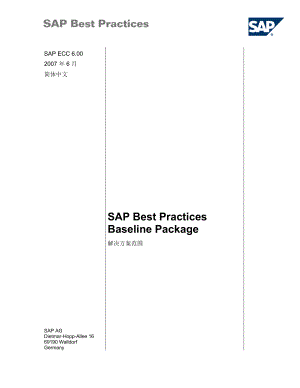 公司SAP Best Practices Baseline Package解决方案范围(doc 66页