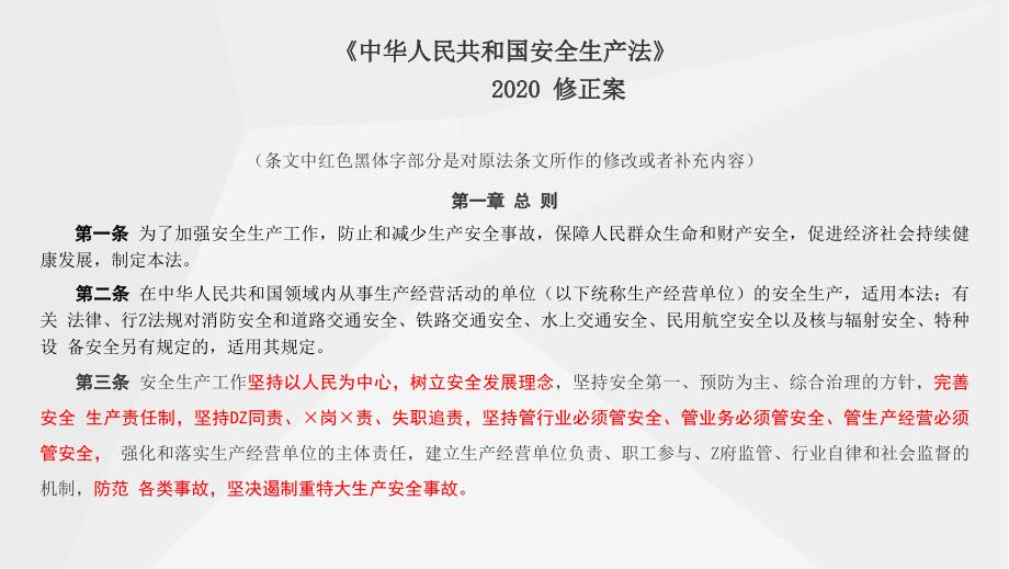 安全生产法2020版修正案解读培训ppt课件_第1页