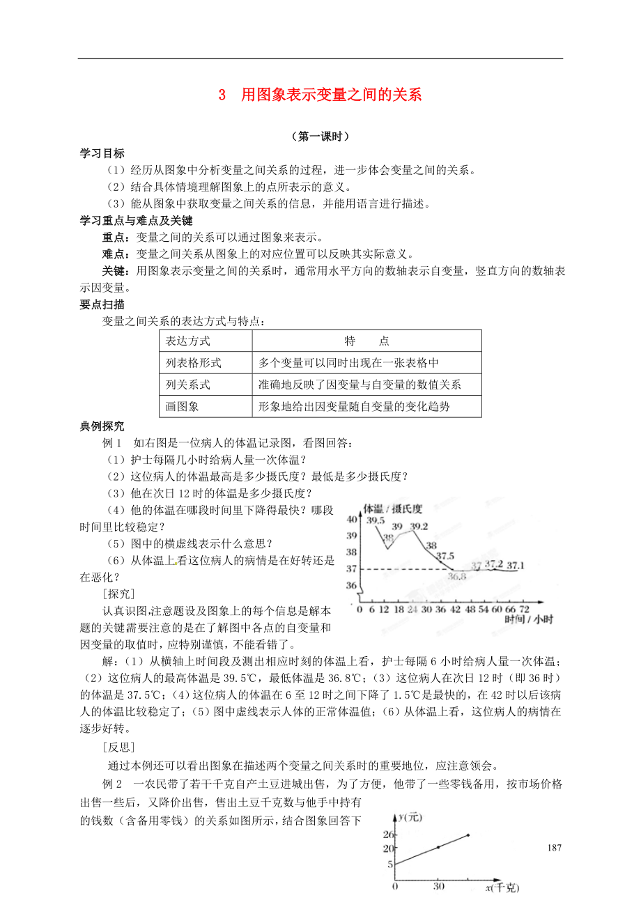 山東省泰安市迎春學(xué)校七年級(jí)數(shù)學(xué)下冊《用圖象表示變量之間的關(guān)系》學(xué)案（無答案） 青島版_第1頁