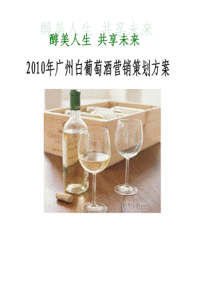 广州白葡萄酒营销策划方案方案