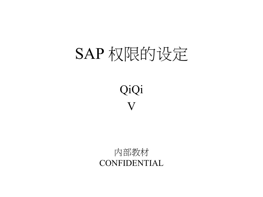 sap权限的设定方法(ppt 121页)_第1页