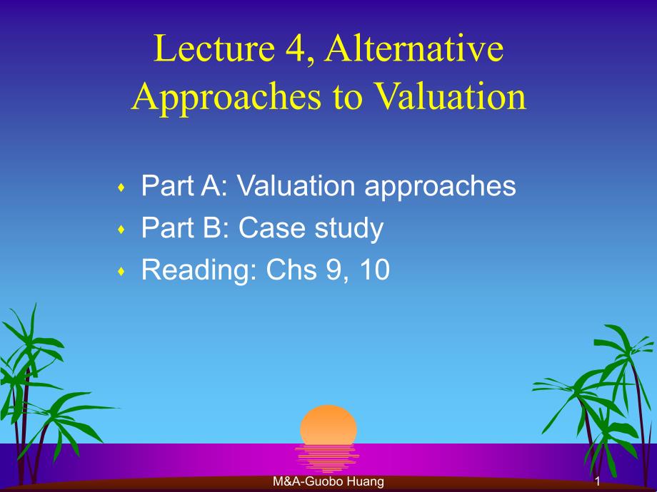 AlternativeApproachestoValuation(收购与兼并-2487_第1页