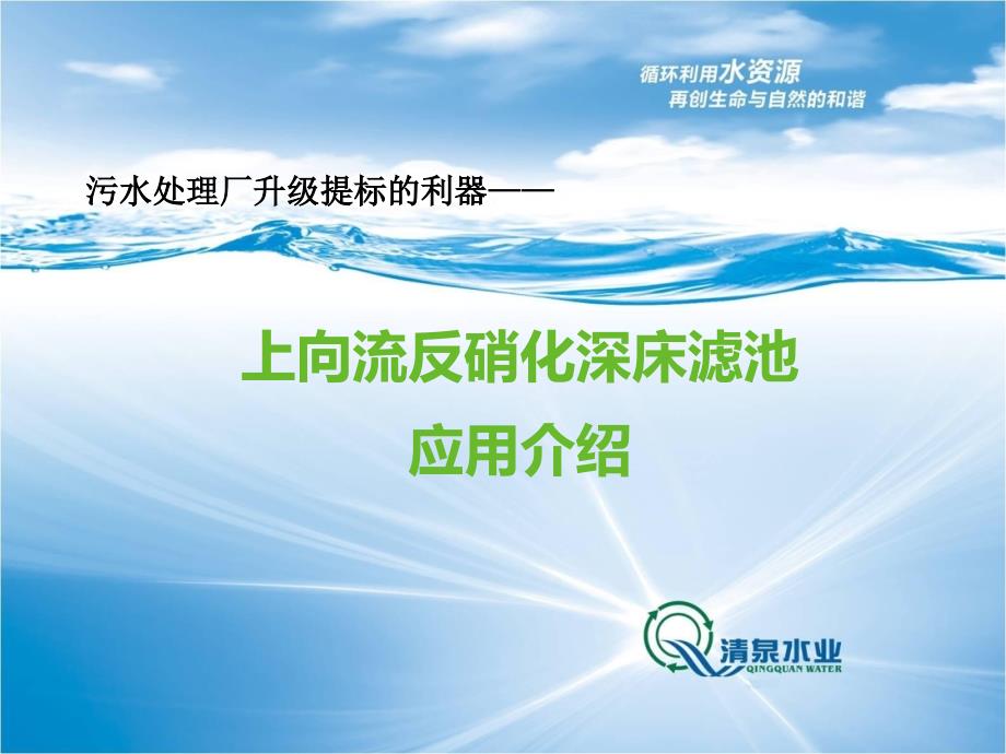 上向流反硝化深床滤池深圳清泉课件_第1页