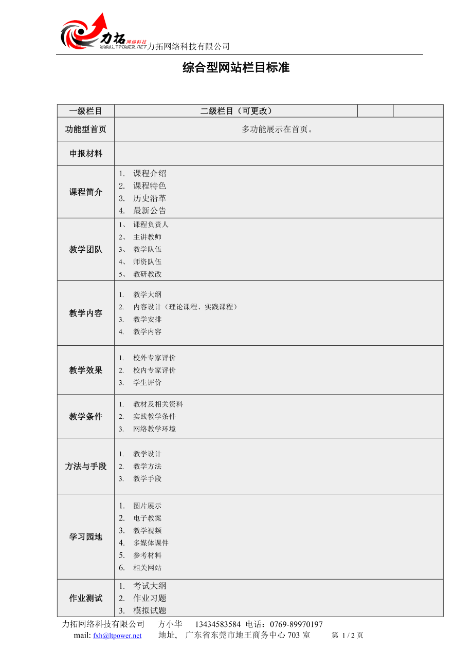 综合型网站栏目标准_第1页