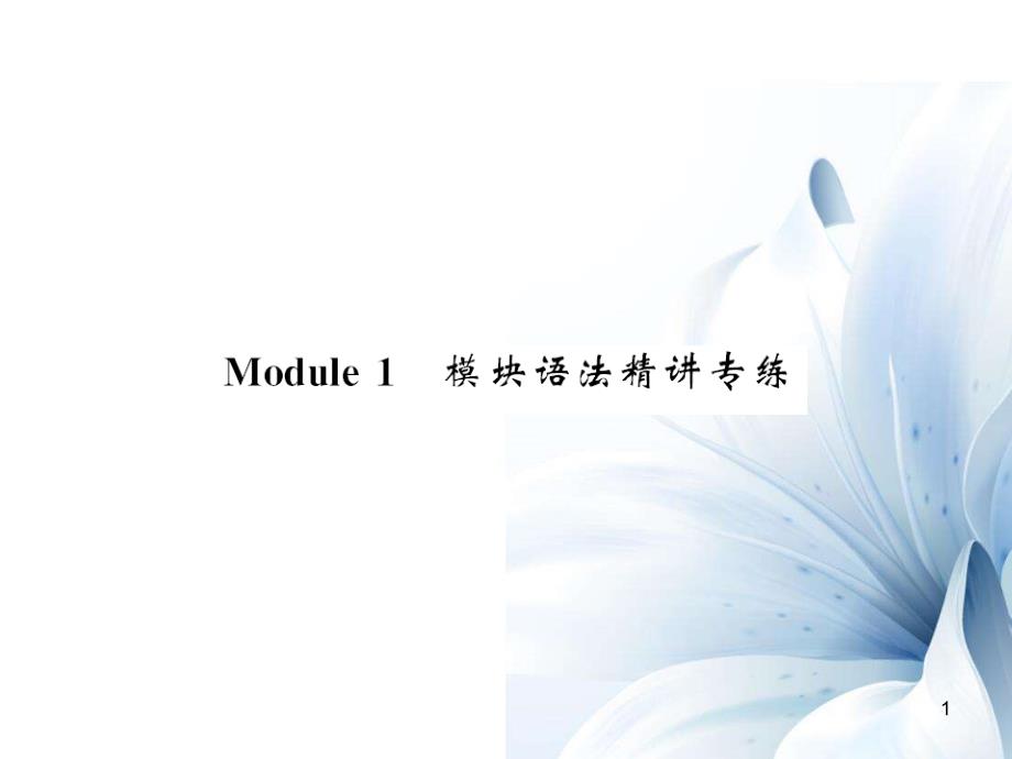 七年级英语上册 Module 1 My classmates语法精讲专练课件 （新版）外研版[共7页]_第1页