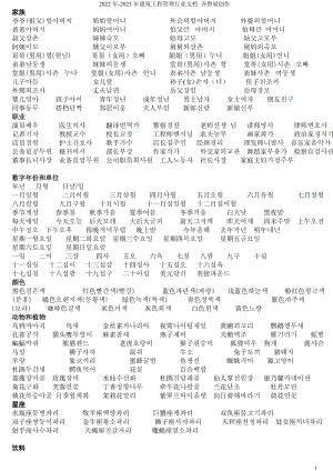 常用韩语分类词汇(打印版)