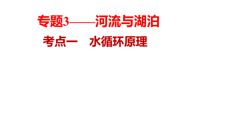 2020年浙江湖州高考地理复习水循环原理课件_第1页