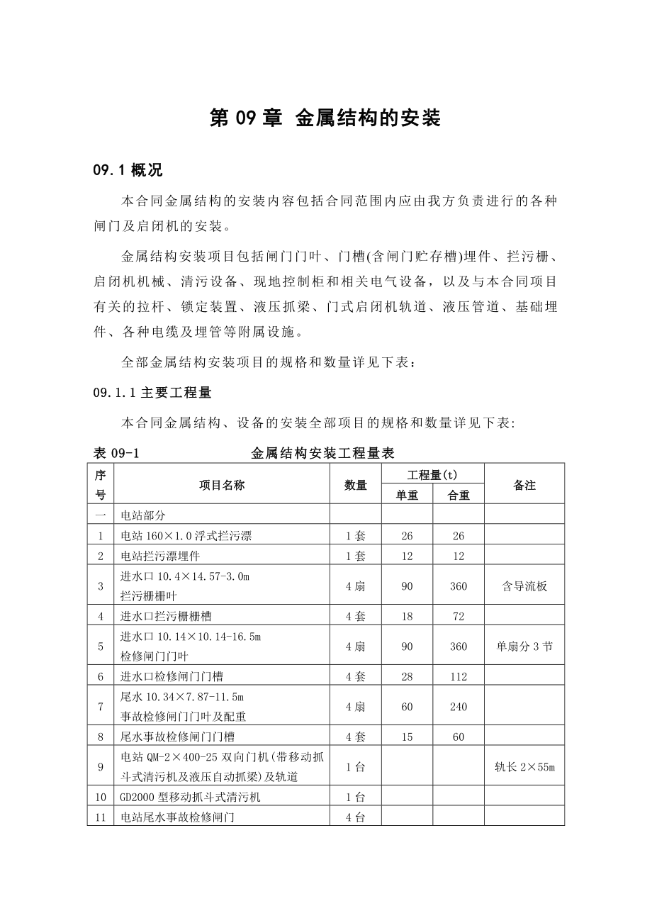 金属结构安装_第1页