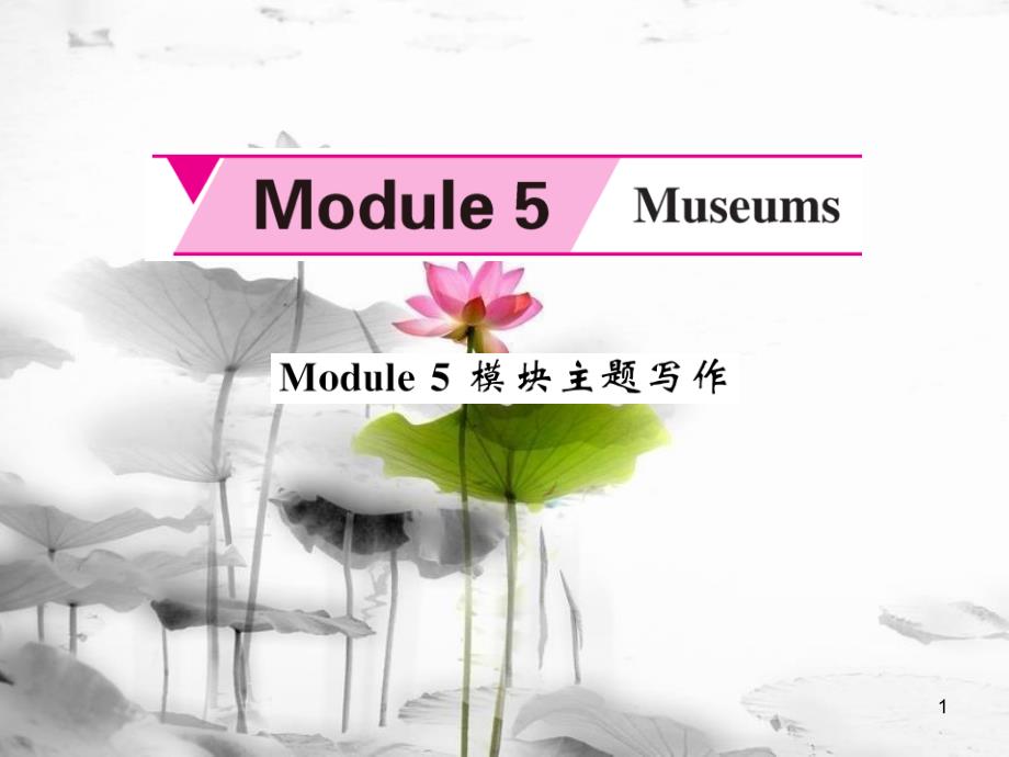 outAAA九年级英语上册 Module 5 Museums主题写作课件 （新版）外研版_第1页