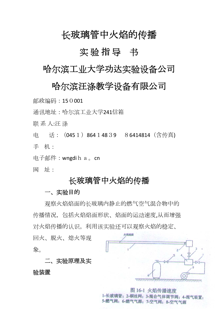 长玻璃管中火焰的传播总_第1页