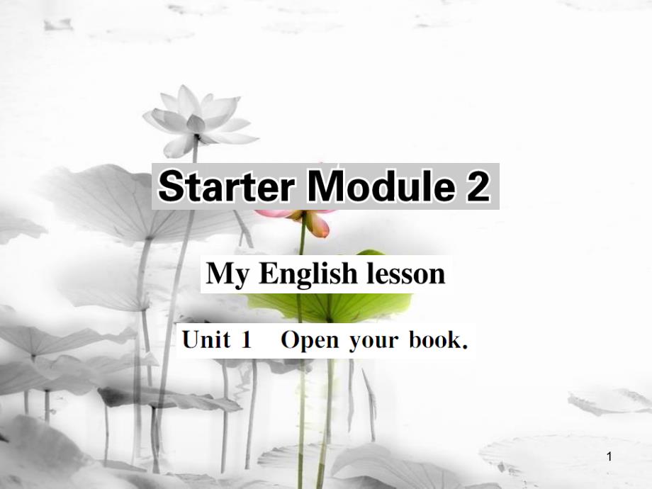 nhfAAA七年级英语上册 Starter Module 2 My English lesson Unit 1 Open your book课件 （新版）外研版_第1页