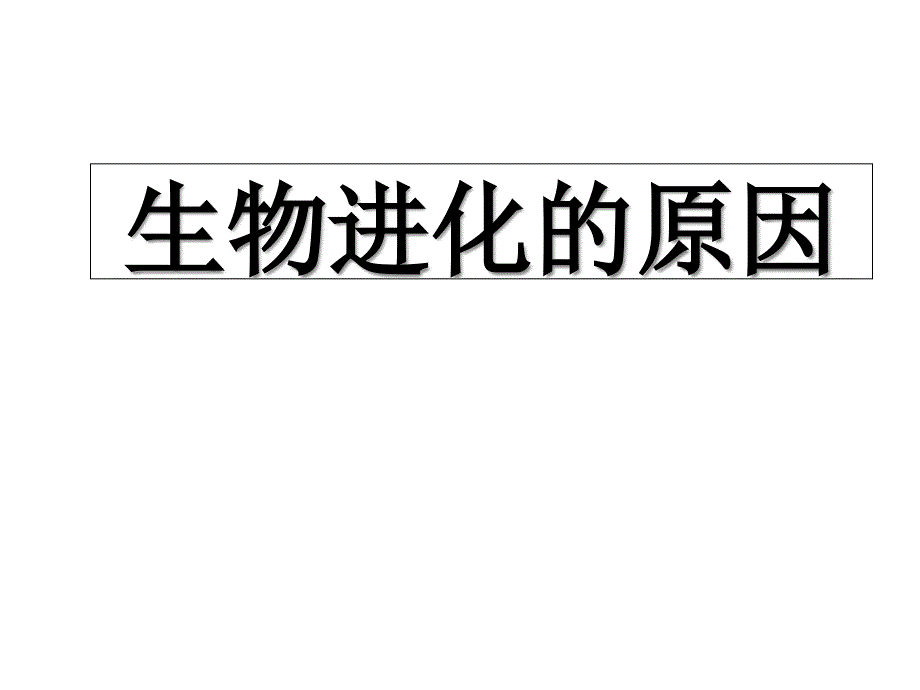 《第三节生物进化的原因》课件4_第1页