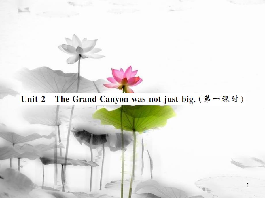 rjuAAA九年级英语上册 Module 1 Wonders of the world Unit 2 The Grand Canyon was not just big（第1课时）课件 （新版）外研版_第1页