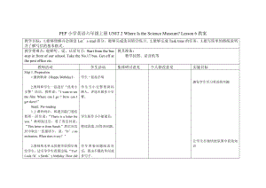 PEP小學(xué)英語(yǔ)六年級(jí)上冊(cè)UNIT 2 Where Is the Science Museum Lesson 6教案