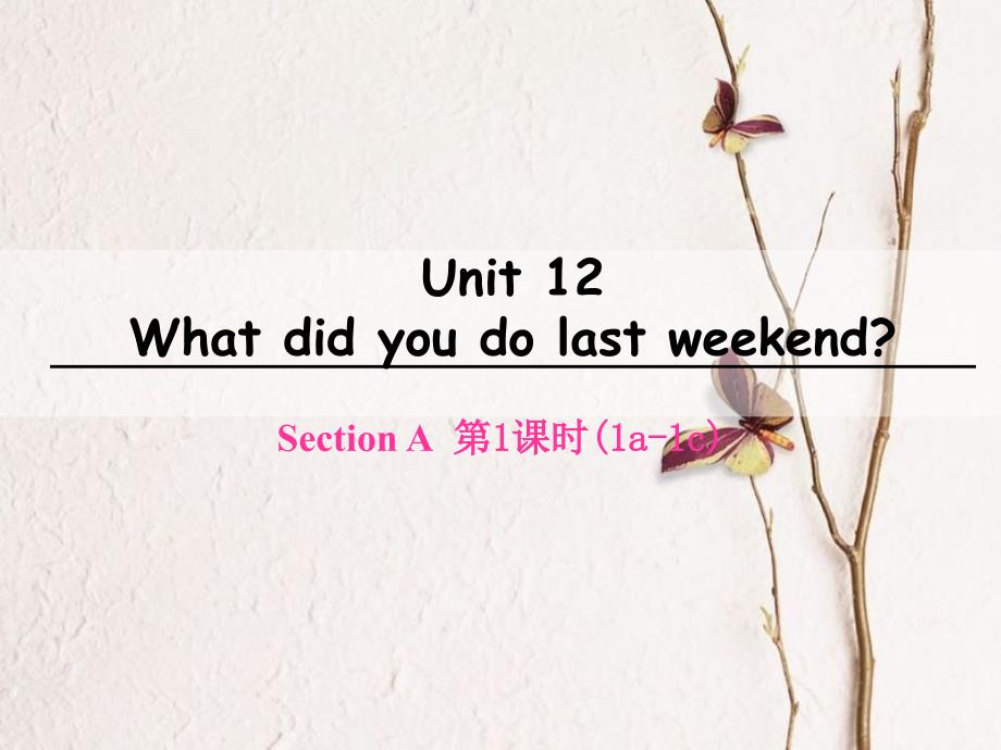 七年级英语下册 Unit 12 What did you do last weekend（第1课时）Section A（1a-1c）课件 （新版）人教新目标版_第1页