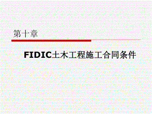 第十章 FIDIC施工合同条件bacx