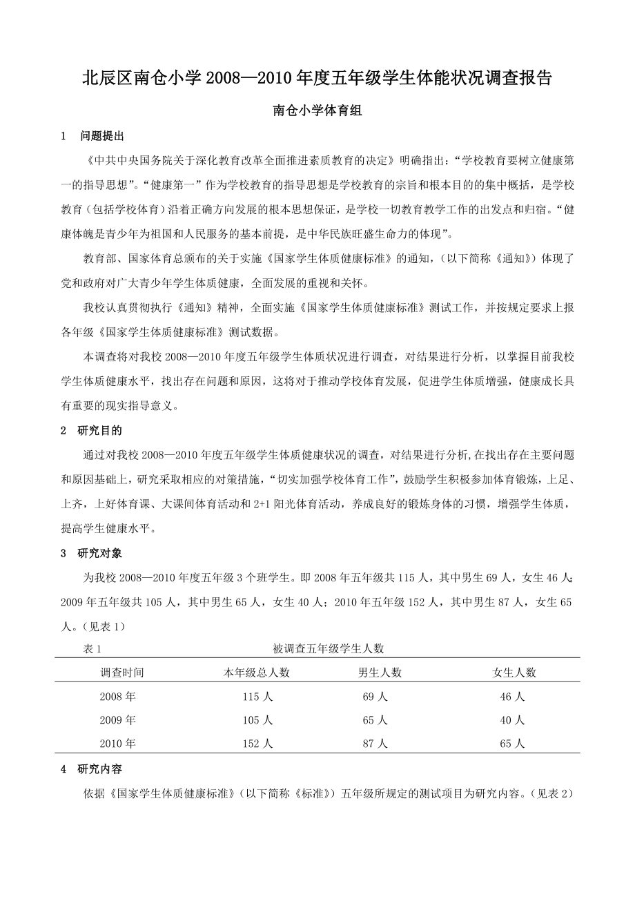 体能报告撰写提纲范例_第1页