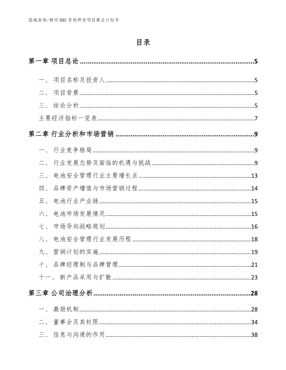 柳州BMS系统研发项目商业计划书_第1页