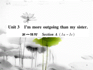 八年級(jí)英語上冊(cè) Unit 3 I'm more outgoing than my sister（第1課時(shí)）Section A（1a-1c）同步作業(yè)課件 （新版）人教新目標(biāo)版