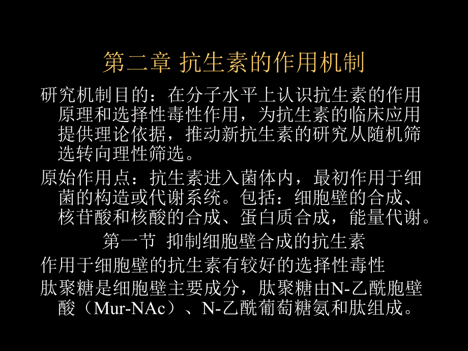 抗生素备课 第二章 抗生素的作用机制_第1页