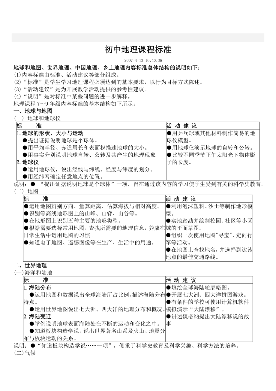 初中地理课程标准 (2)_第1页