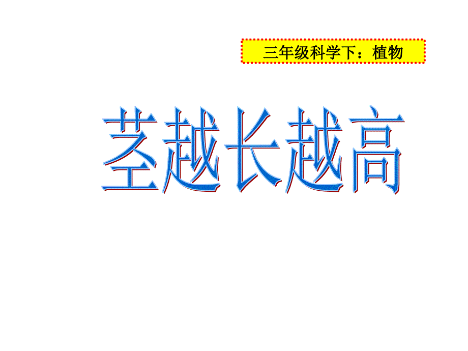 科教版三年级科学下册茎越长越高课件4_第1页