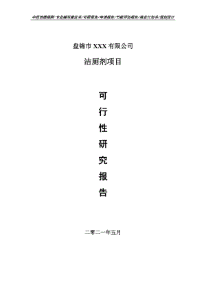 洁厕剂建设项目可行性研究报告申请备案