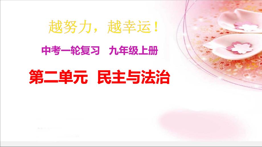 人教版九年级道德与法治上册第二单元民主与法治复习课课件_第1页
