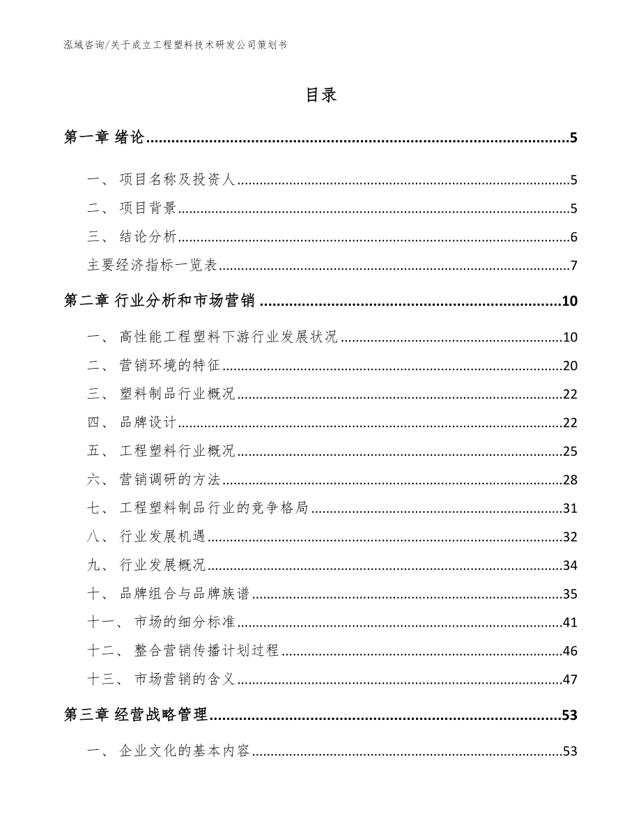 关于成立工程塑料技术研发公司策划书（模板）_第1页