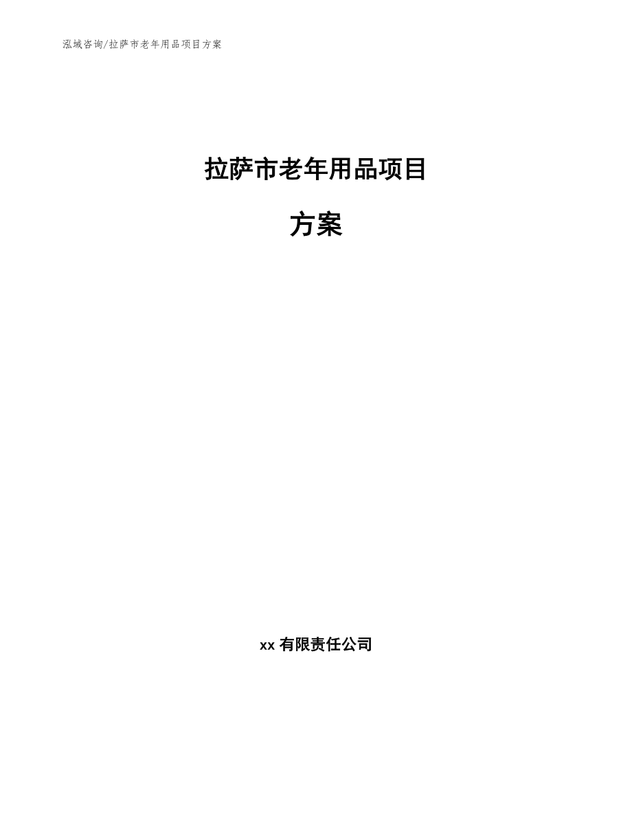 拉萨市老年用品项目方案_模板_第1页